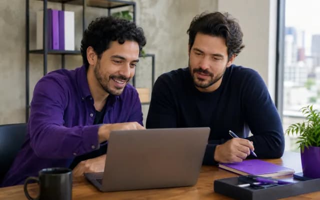 Parceiros analisando comissões de afiliados